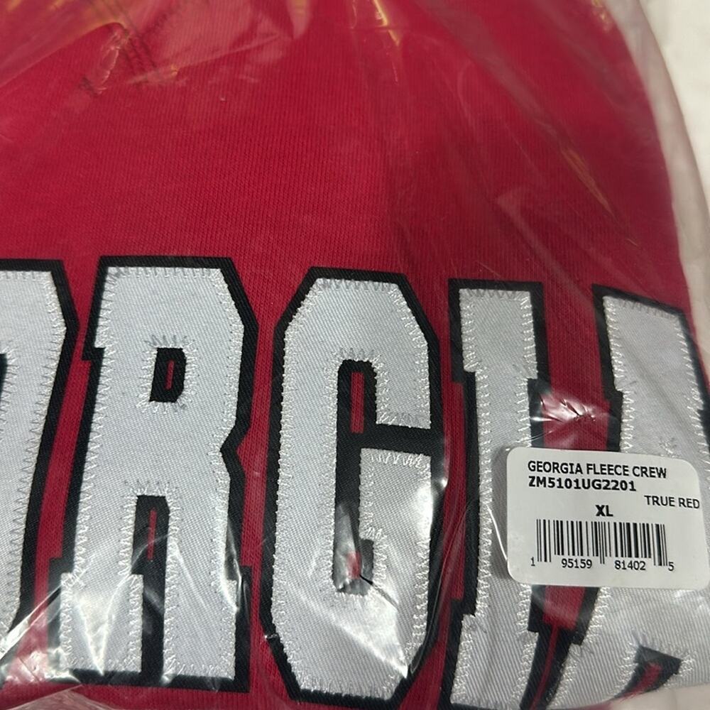 boxercraft Men's‎ NCAA Georgia Bulldogs Team Logo Fleece Crew NWT Size XL - Picture 6 of 6